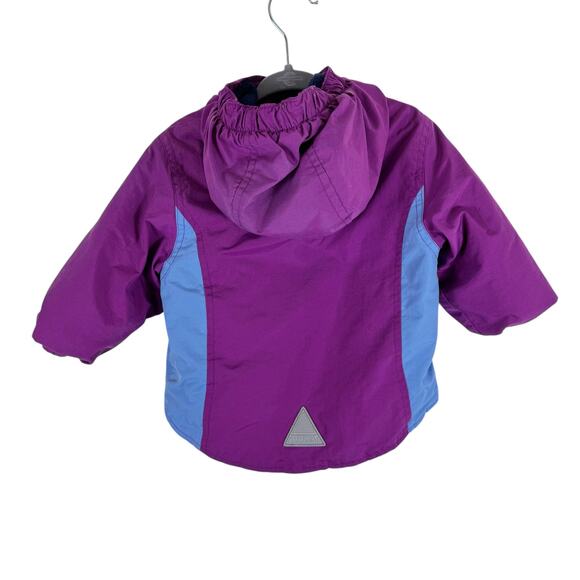 Vintage L.L. Bean Purple Blue Full Zip Hooded Fleece Lined Coat Sz Infant 6-12M - Picture 2 of 9